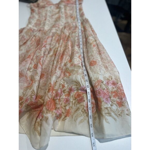 Teri Jon Rickie Freeman Floral Baby Doll Lace Corset Dress Sz 4 Neutral Capsule - Picture 6 of 7